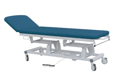 EUROMEDICA - 12 lehátko elektricky stavitelné, 2-segmentové s nožním ovladačem (2 motory), tmavě modré č. 8