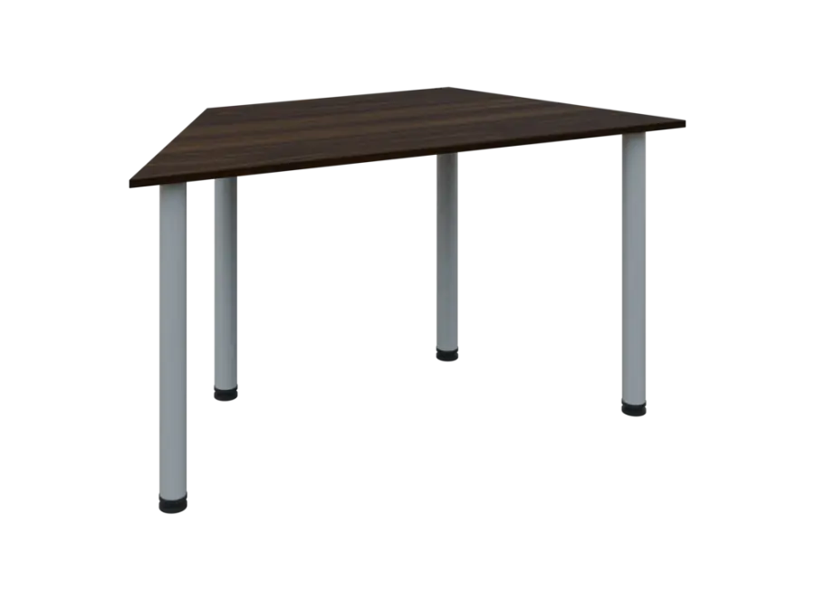 JLS 140/LAK Jednací stůl lichoběžníkový 1400/700 x 18 mm, deska ořech královský / nohy šedé