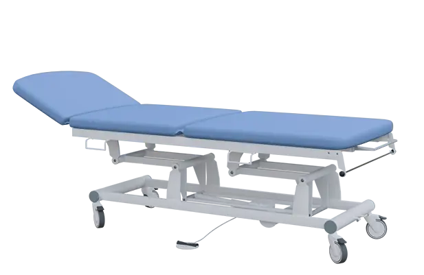 EUROMEDICA - 13 lehátko elektricky stavitelné, 3-segmentové s nožním ovladačem (1 motor), modré č. 7