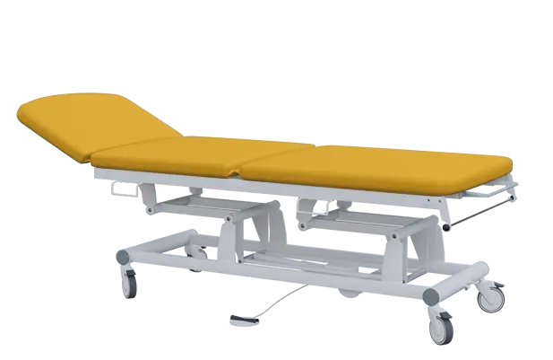 EUROMEDICA - 13 lehátko elektricky stavitelné, 3-segmentové s nožním ovladačem (1 motor), žluté č. 14