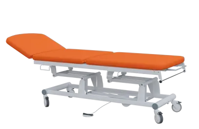 EUROMEDICA - 13 lehátko elektricky stavitelné, 3-segmentové s nožním ovladačem (1 motor), oranžové č. 17