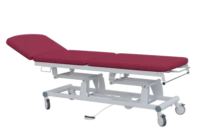 EUROMEDICA - 13 lehátko elektricky stavitelné, 3-segmentové s nožním ovladačem (1 motor), vínové č. 18