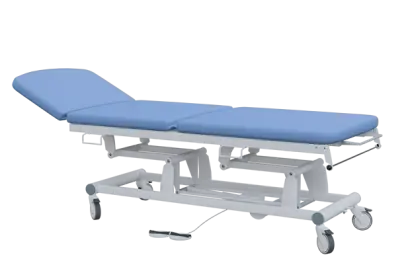 EUROMEDICA - 14 lehátko elektricky stavitelné, 3-segmentové s nožním ovladačem (2 motory), modré č. 7