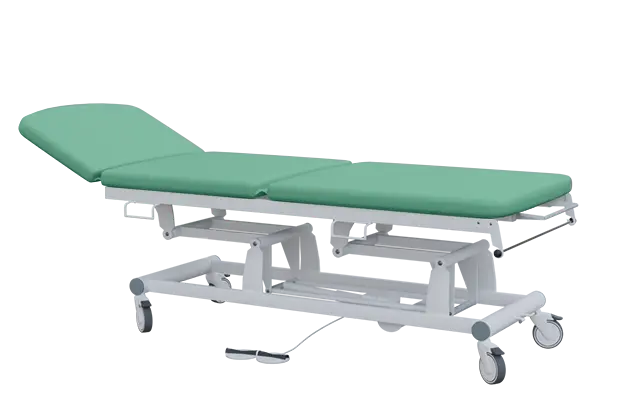 EUROMEDICA - 14 lehátko elektricky stavitelné, 3-segmentové s nožním ovladačem (2 motory), zelené č. 6