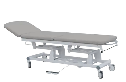 EUROMEDICA - 14 lehátko elektricky stavitelné, 3-segmentové s nožním ovladačem (2 motory), šedé č. 16