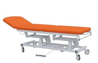 EUROMEDICA - 14 lehátko elektricky stavitelné, 3-segmentové s nožním ovladačem (2 motory), oranžové č. 17