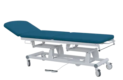 EUROMEDICA - 14 lehátko elektricky stavitelné, 3-segmentové s nožním ovladačem (2 motory), tmavě modré č. 8