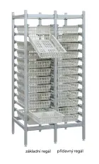 EUROMEDICA 2000 P - 1 přídavný regál pro boxy, hliníkový
