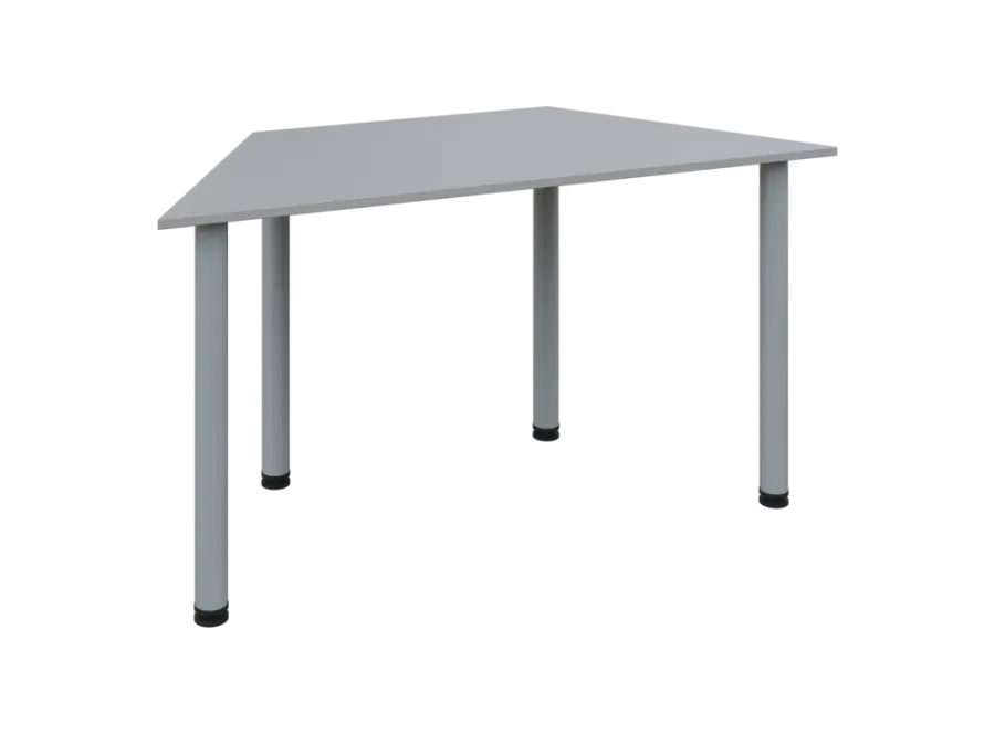 JLS 140/LAK Jednací stůl lichoběžníkový 1400/700 x 18 mm, deska šedá / nohy šedé
