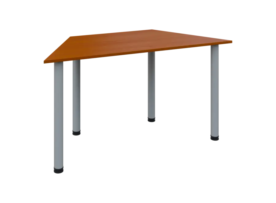 JLS 140/LAK Jednací stůl lichoběžníkový 1400/700 x 18 mm, deska třešeň šumavská / nohy šedé