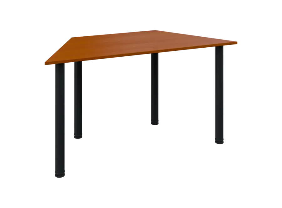 JLS 140/LAK Jednací stůl lichoběžníkový 1400/700 x 18 mm, deska třešeň šumavská / nohy černé