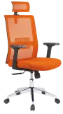 DAREN CR kancelářská židle s podhlavníkem, kříž chrom, oranžová