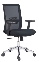 DAREN CR 2 kancelářská židle, kříž chrom, černá