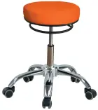 LZ 24 židle lékařská, kříž chrom, ekokůže, mandarinková