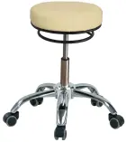 LZ 24 židle lékařská, kříž chrom, ekokůže, smetanová