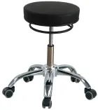 LZ 24 židle lékařská, kříž chrom, ekokůže, černá