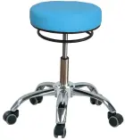 LZ 24 židle lékařská, kříž chrom, ekokůže, modrá