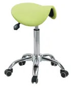 LZ 34 židle lékařská, kruh pro nohy, kříž chrom, ekokůže, pistáciová
