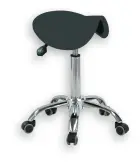 LZ 34 židle lékařská, kruh pro nohy, kříž chrom, ekokůže, černá
