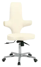 LZ 31 židle lékařská, kříž chrom, ekokůže, smetanová