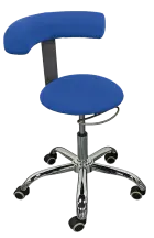 LZ 85 židle lékařská, kříž chrom, ekokůže modrá