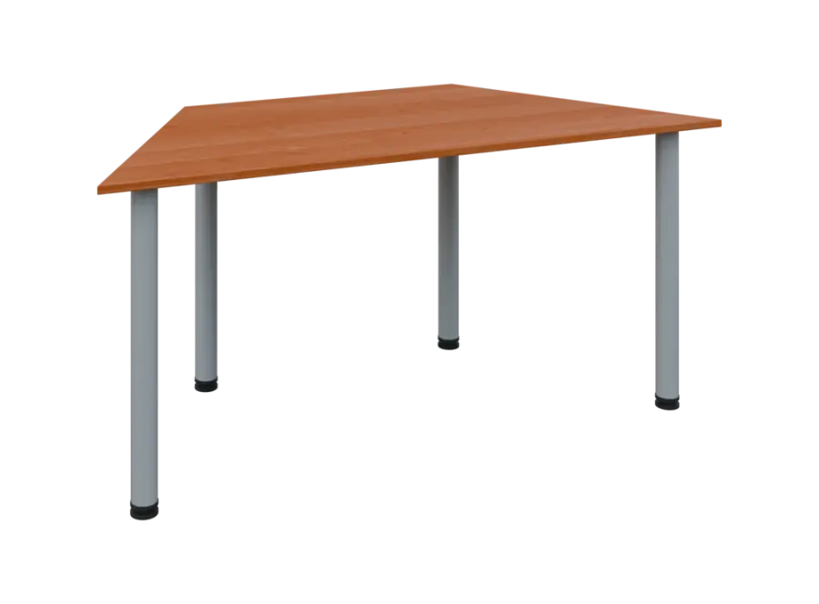 JLS 160/LAK Jednací stůl lichoběžníkový 1600/800 x 18 mm, deska olše jantar / nohy šedé