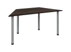 JLS 160/LAK Jednací stůl lichoběžníkový 1600/800 x 18 mm, deska ořech královský / nohy šedé