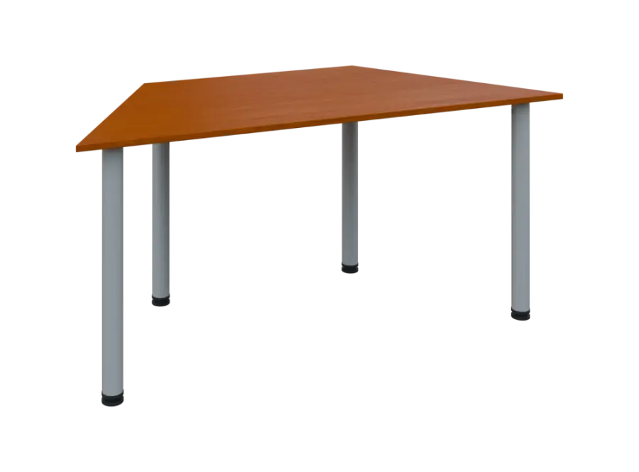 JLS 160/LAK Jednací stůl lichoběžníkový 1600/800 x 18 mm, deska třešeň šumavská / nohy šedé