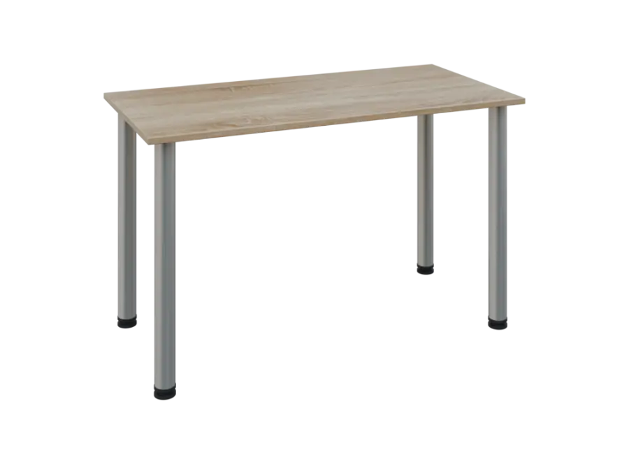 JOS 120/LAK Jednací stůl 1200 x 600 x 18 mm, deska dub bardolino / nohy stříbrné