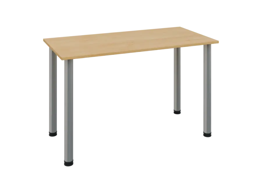 JOS 120/LAK Jednací stůl 1200 x 600 x 18 mm, deska javor horský / nohy stříbrné