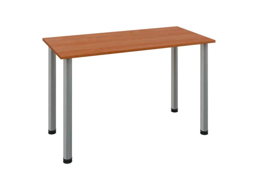 JOS 120/LAK Jednací stůl 1200 x 600 x 18 mm, deska olše jantar / nohy stříbrné