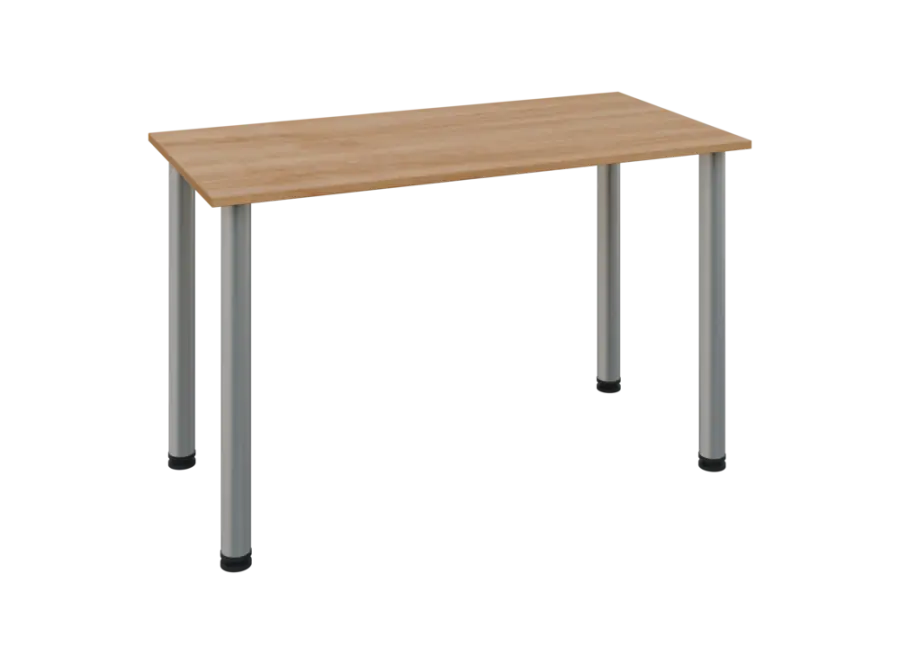 JOS 120/LAK Jednací stůl 1200 x 600 x 18 mm, deska třešeň medová / nohy stříbrné