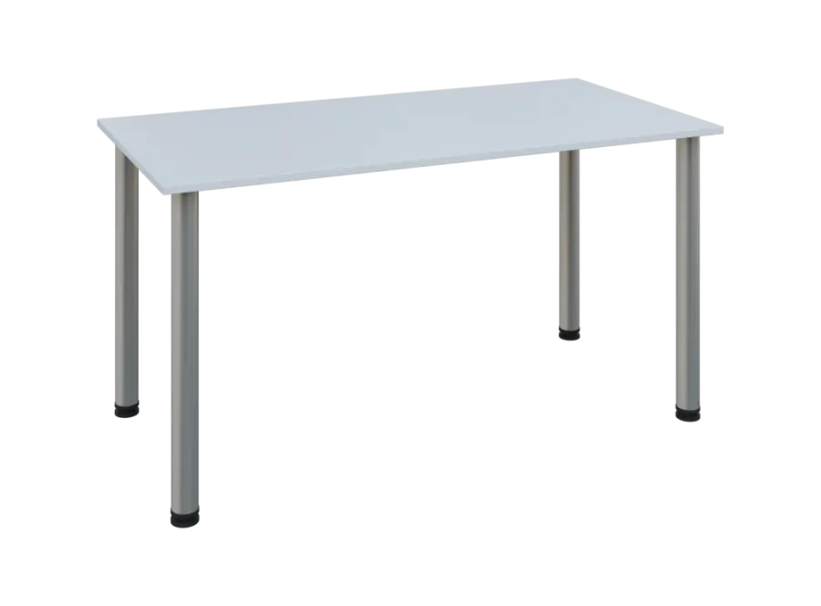 JOS 140/LAK Jednací stůl 1400 x 700 x 18 mm, deska bílá / nohy stříbrné