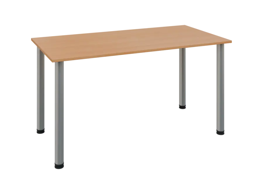 JOS 140/LAK Jednací stůl 1400 x 700 x 18 mm, deska buk royal / nohy stříbrné