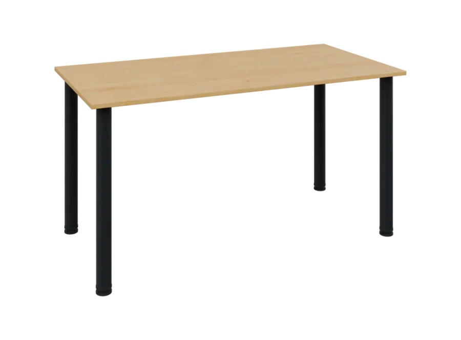 JOS 140/LAK Jednací stůl 1400 x 700 x 18 mm, deska javor horský / nohy černé