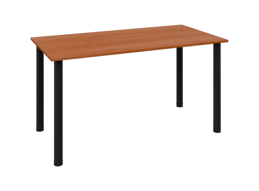 JOS 140/LAK Jednací stůl 1400 x 700 x 18 mm, deska olše jantar / nohy černé