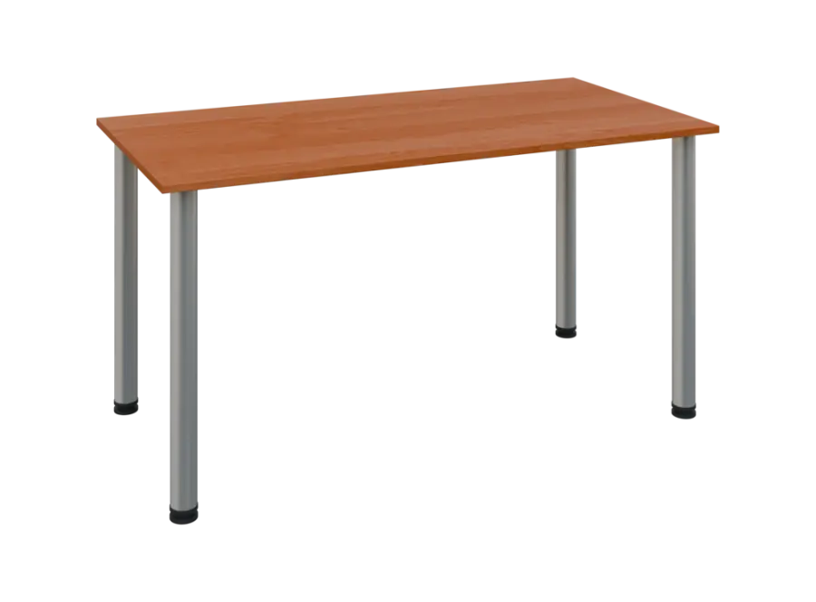 JOS 140/LAK Jednací stůl 1400 x 700 x 18 mm, deska olše jantar / nohy stříbrné