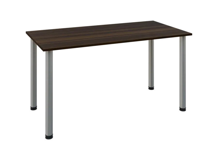 JOS 140/LAK Jednací stůl 1400 x 700 x 18 mm, deska ořech královský / nohy stříbrné