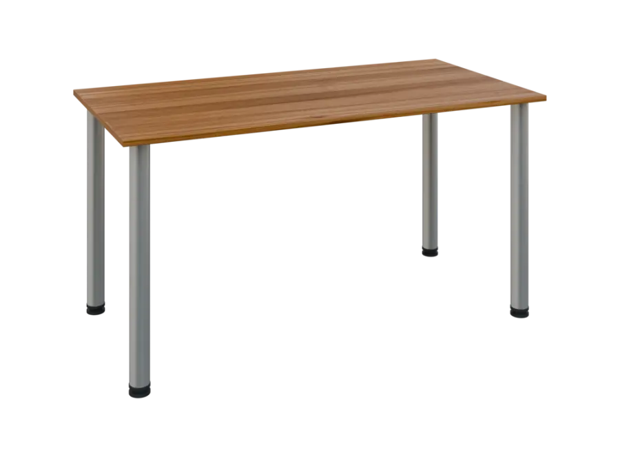 JOS 140/LAK Jednací stůl 1400 x 700 x 18 mm, deska ořech světlý / nohy stříbrné