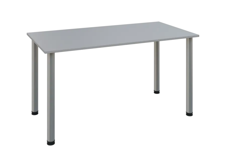JOS 140/LAK Jednací stůl 1400 x 700 x 18 mm, deska šedá / nohy stříbrné