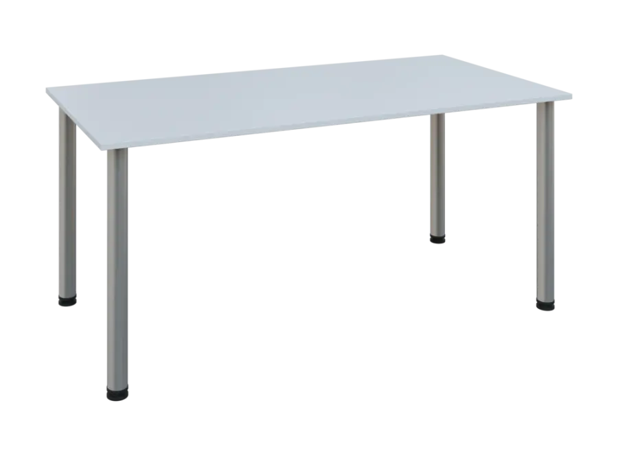 JOS 160/LAK Jednací stůl 1600 x 800 x 18 mm, deska bílá / nohy stříbrné