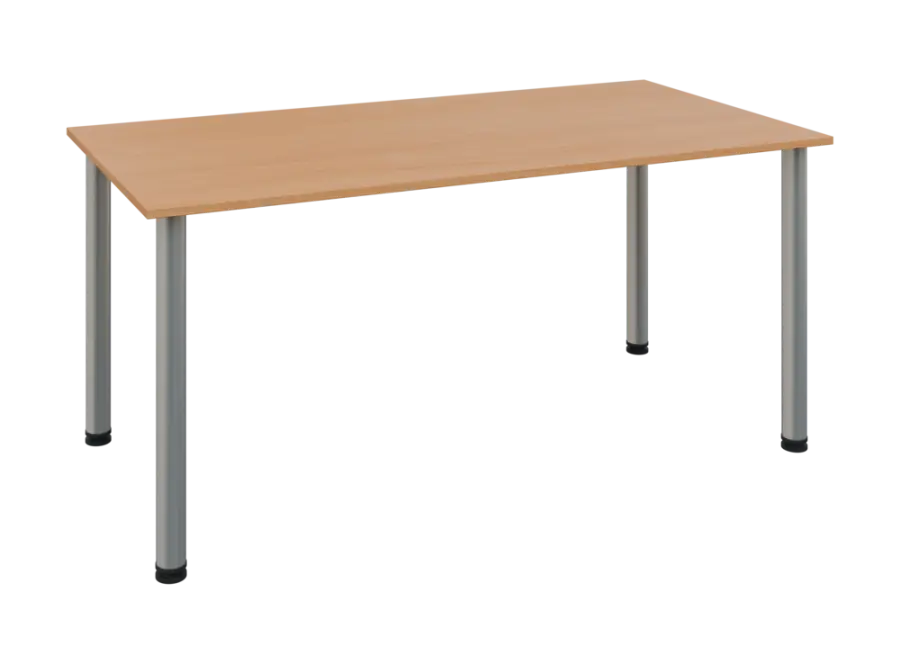 JOS 160/LAK Jednací stůl 1600 x 800 x 18 mm, deska buk royal / nohy stříbrné