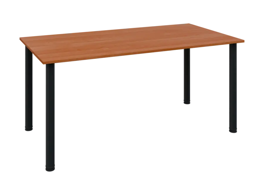 JOS 160/LAK Jednací stůl 1600 x 800 x 18 mm, deska olše jantar / nohy černé