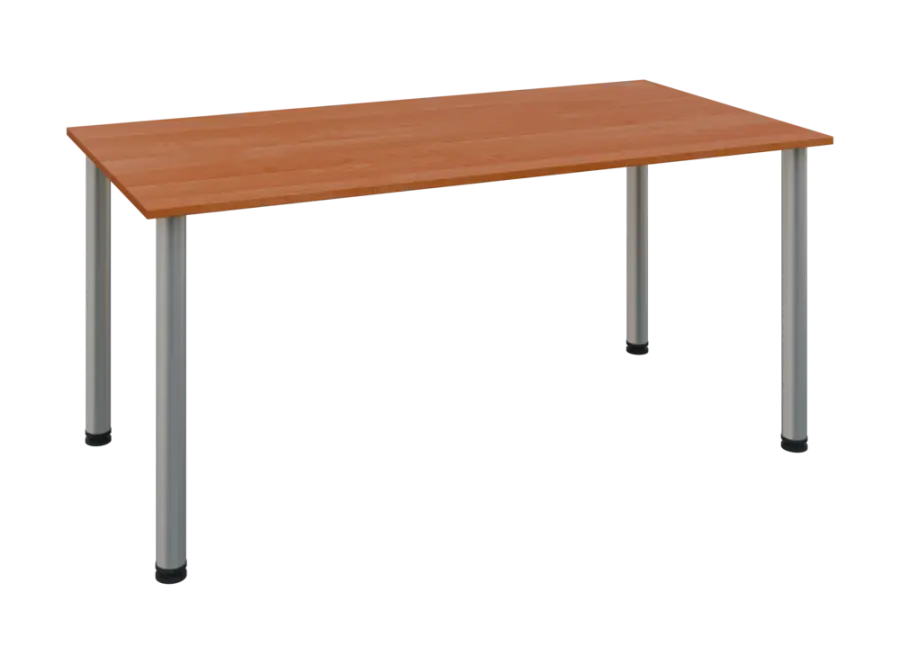 JOS 160/LAK Jednací stůl 1600 x 800 x 18 mm, deska olše jantar / nohy stříbrné