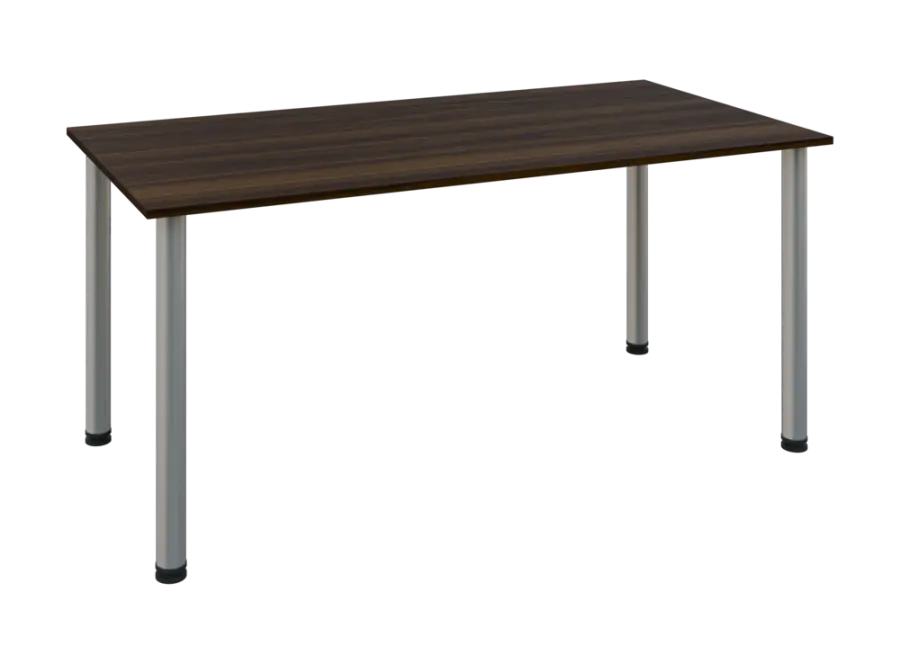 JOS 160/LAK Jednací stůl 1600 x 800 x 18 mm, deska ořech královský / nohy stříbrné