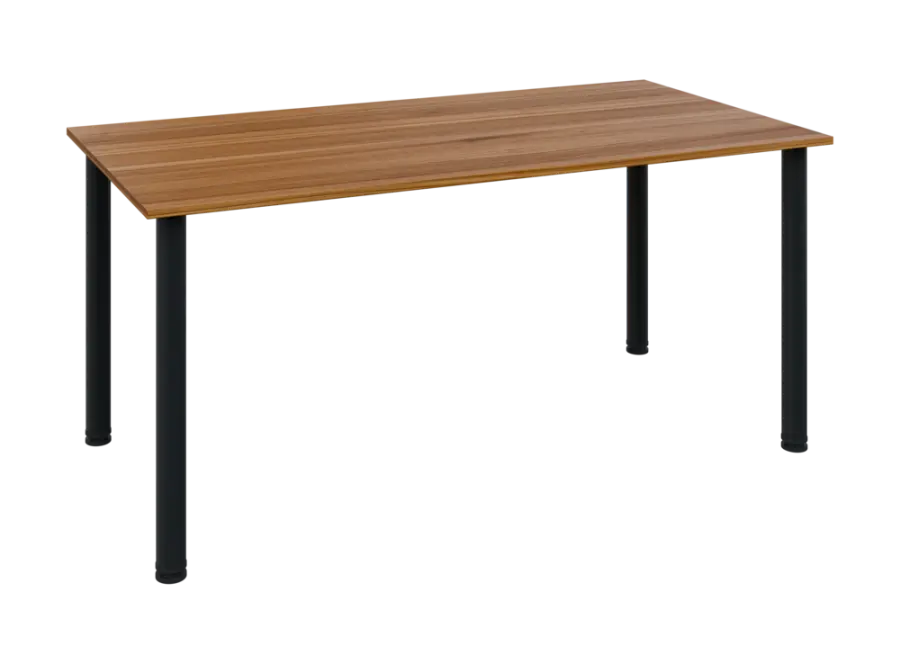 JOS 160/LAK Jednací stůl 1600 x 800 x 18 mm, deska ořech světlý / nohy černé