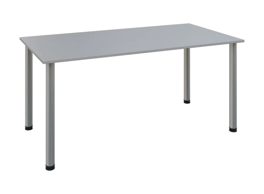 JOS 160/LAK Jednací stůl 1600 x 800 x 18 mm, deska šedá / nohy stříbrné