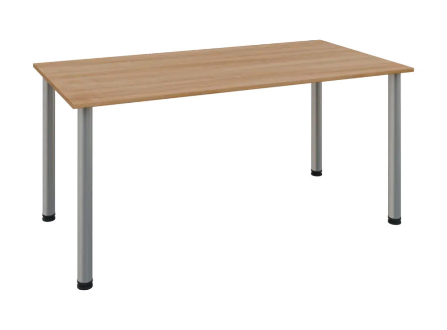 JOS 160/LAK Jednací stůl 1600 x 800 x 18 mm, deska třešeň medová / nohy stříbrné