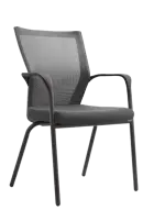 EAGLE, židle konferenční, mesh/látka šedá