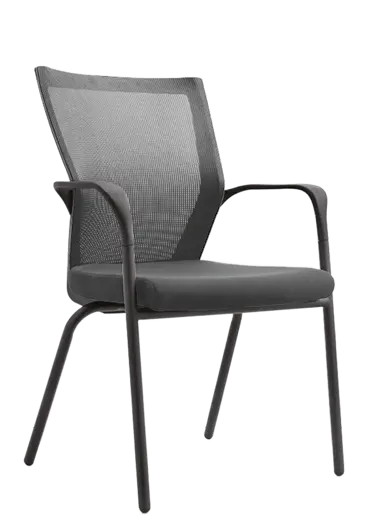 EAGLE, židle konferenční, mesh/látka šedá